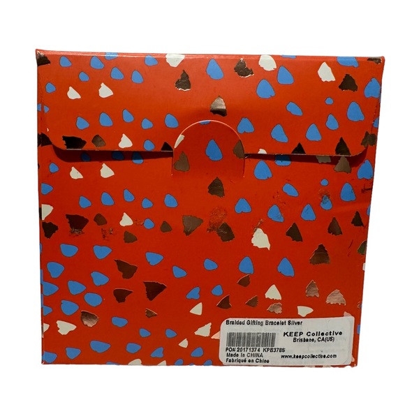 Stella and dot braided silver bracelet with lips charm, in original packaging. - Picture 3 of 8